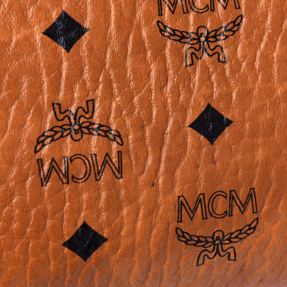 MCM Visetos Large Liz Reversible Shopper Tote Cognac 9 of 9