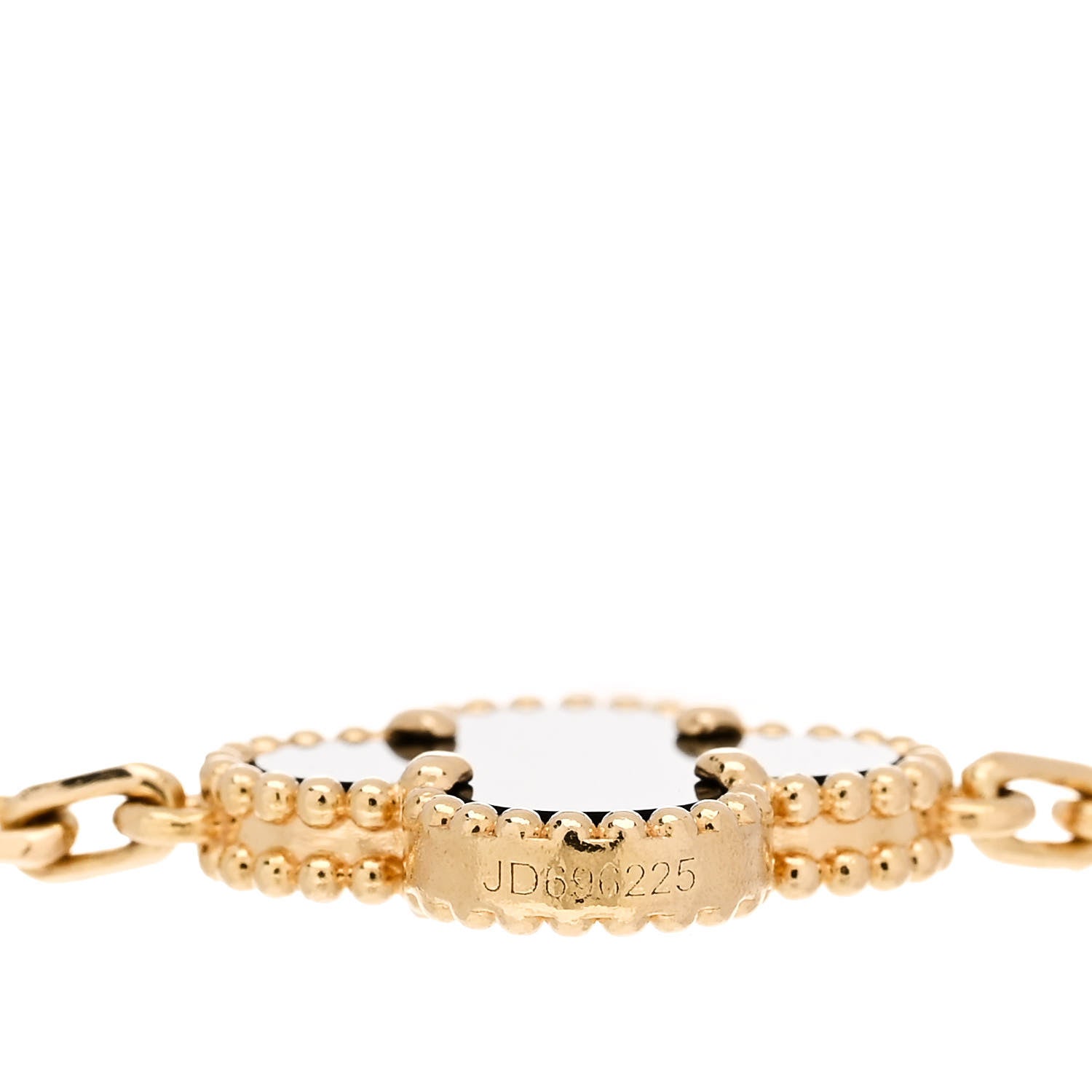Van Cleef & Arpels 18K Yellow Gold Black Onyx 5 Motifs Vintage Alhambra Bracelet 4 of 4