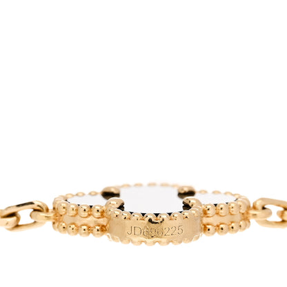 Van Cleef & Arpels 18K Yellow Gold Black Onyx 5 Motifs Vintage Alhambra Bracelet 4 of 4