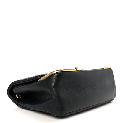 Chanel Calfskin Chevron Quilted Mini Rock The Corner Flap Black 4 of 11