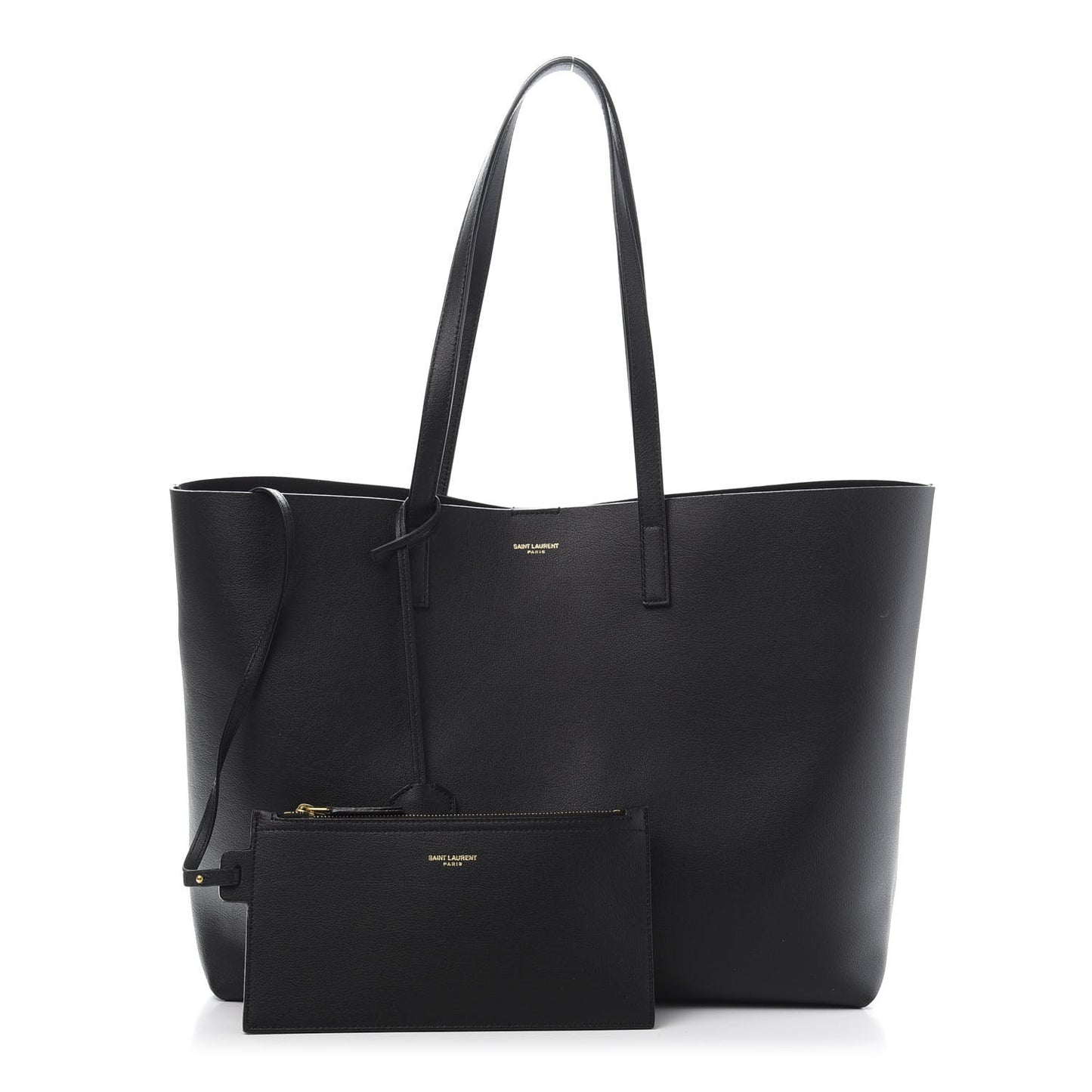 Calfskin Large Shopping Tote Black
