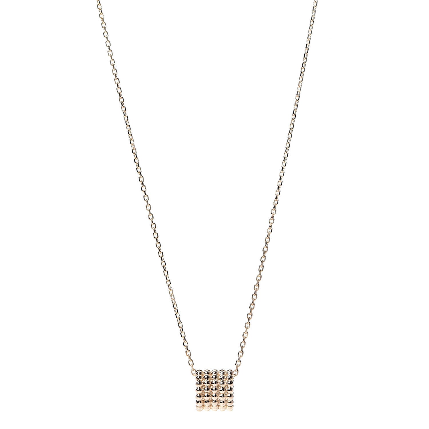 Van Cleef & Arpels 18K Rose Gold Perlee 5-Row Pendant Necklace 1 of 7