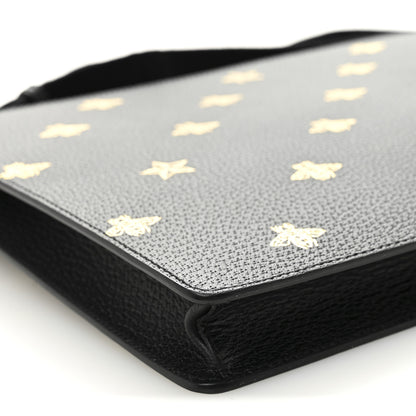 Gucci Grained Calfskin Bee Star Messenger Black 10 of 11
