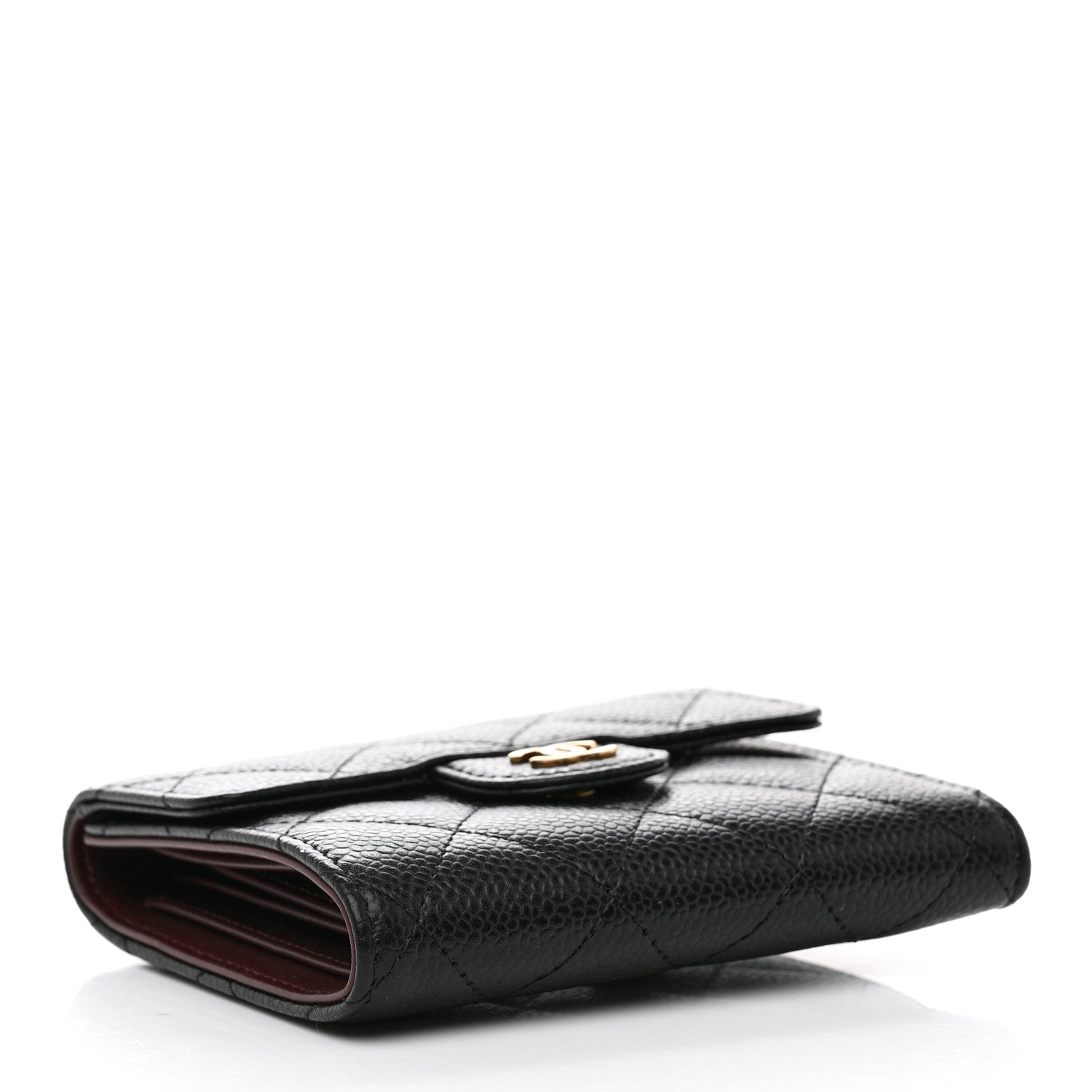 Chanel Caviar Quilted Compact Flap Wallet Black 4 of 8