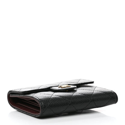 Chanel Caviar Quilted Compact Flap Wallet Black 4 of 8