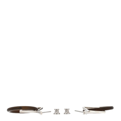 Hermes Sterling Silver Buffalo Horn Earrings 3 of 5