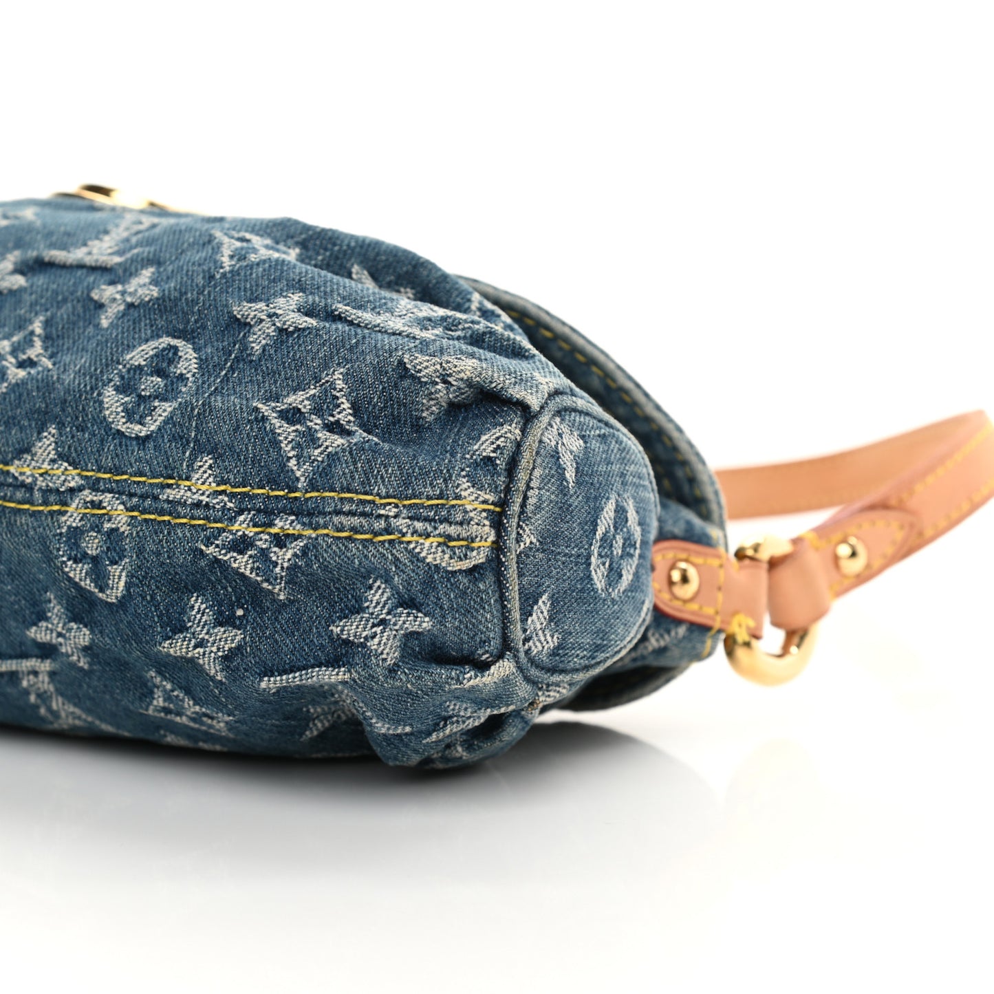 Monogram Denim Mini Pleaty Blue
