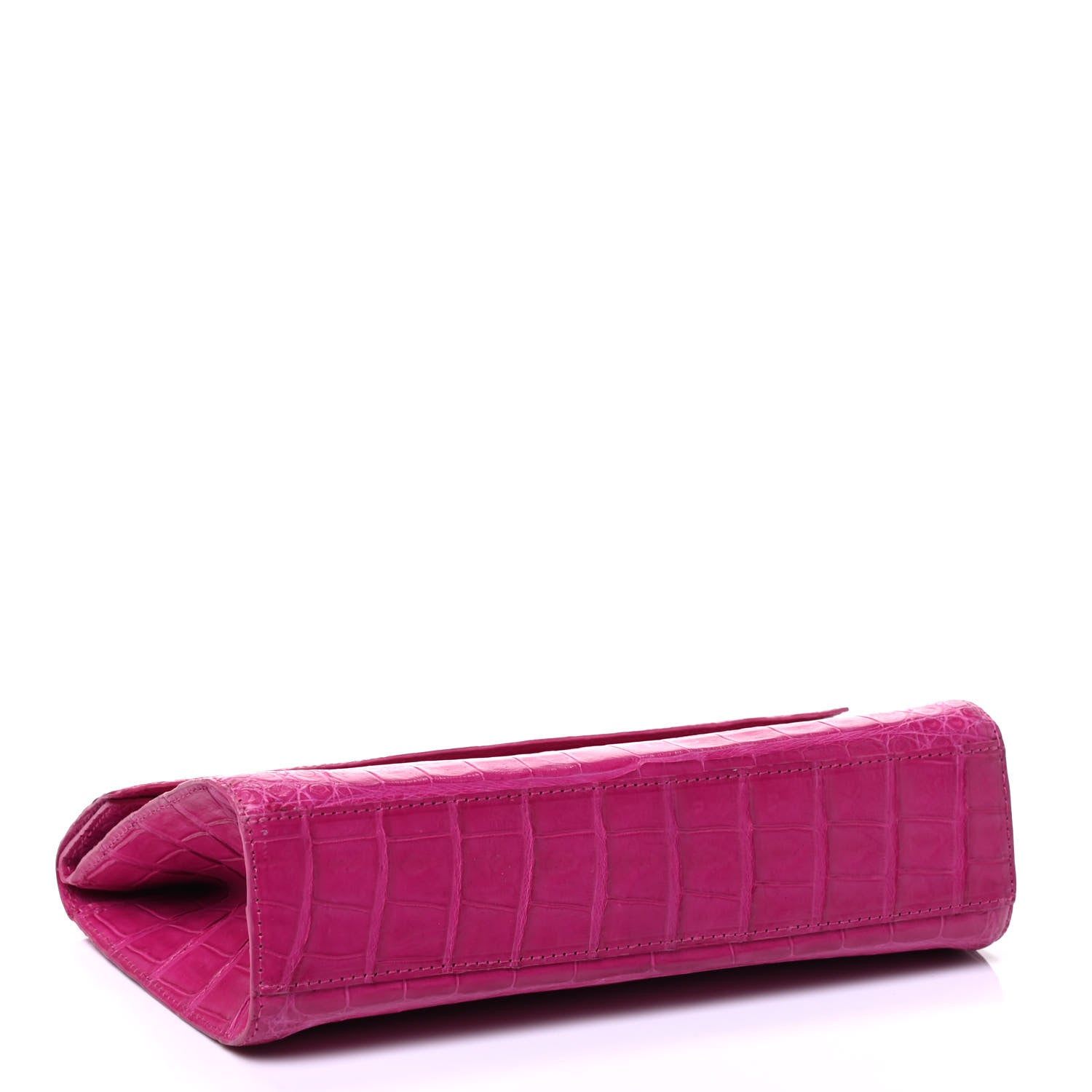 Nancy Gonzalez Crocodile Foldover Clutch Fuchsia 3 of 4