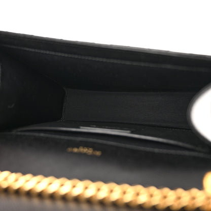 Saint Laurent Grain De Poudre Textured Mixed Matelasse Triquilt Medium Monogram Satchel Black 5 of 12