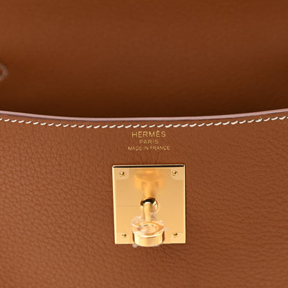Hermes Togo Kelly Retourne 28 Gold 5 of 9