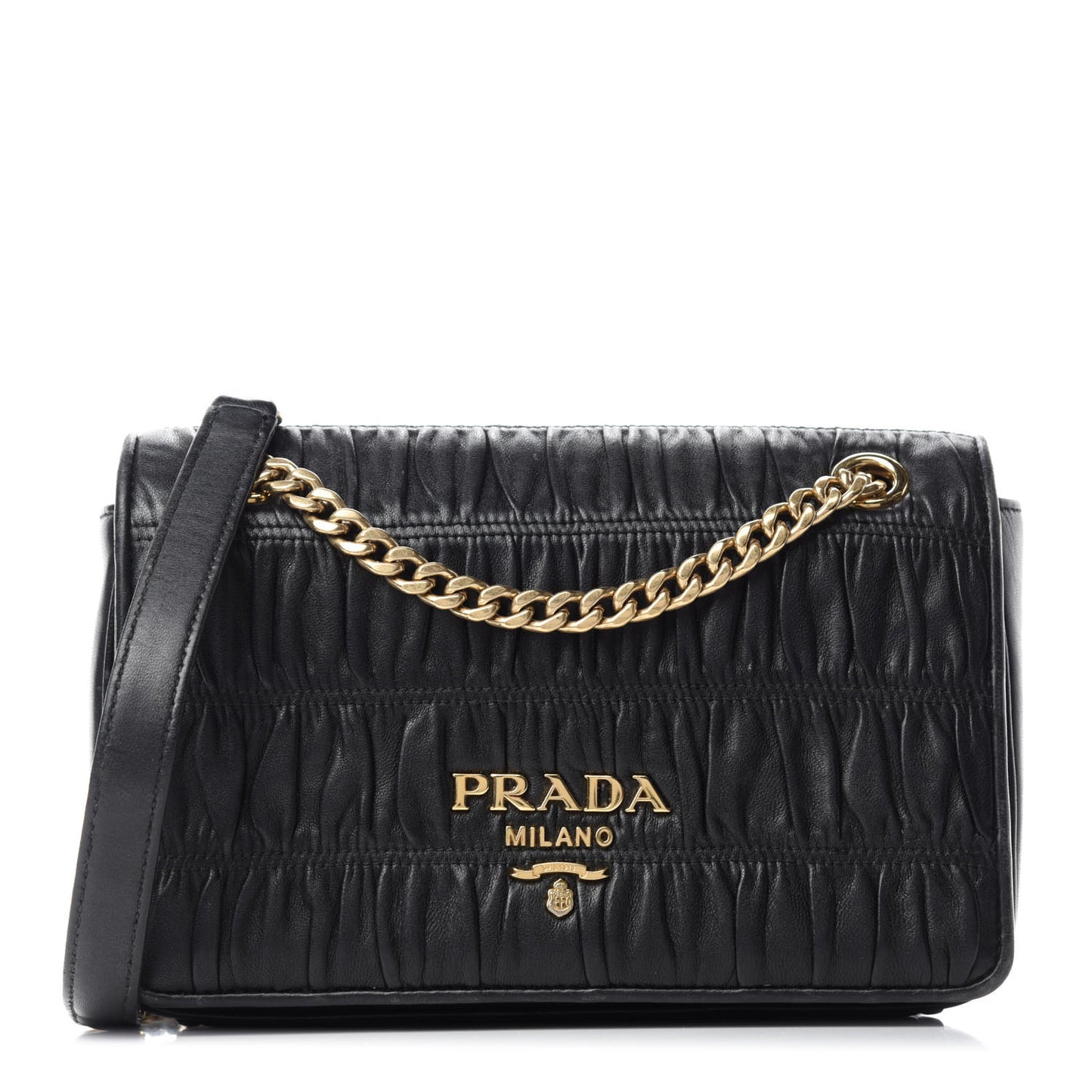 Nappa Gaufre Flap Black