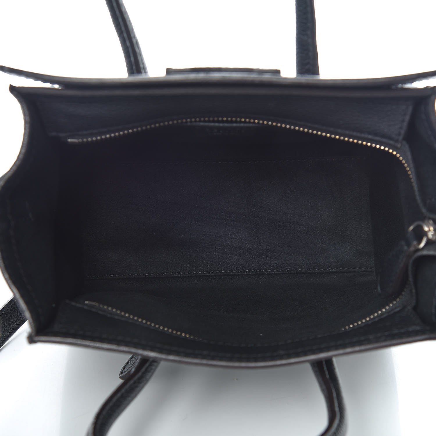Celine Drummed Calfskin Nano Luggage Black 5 of 12
