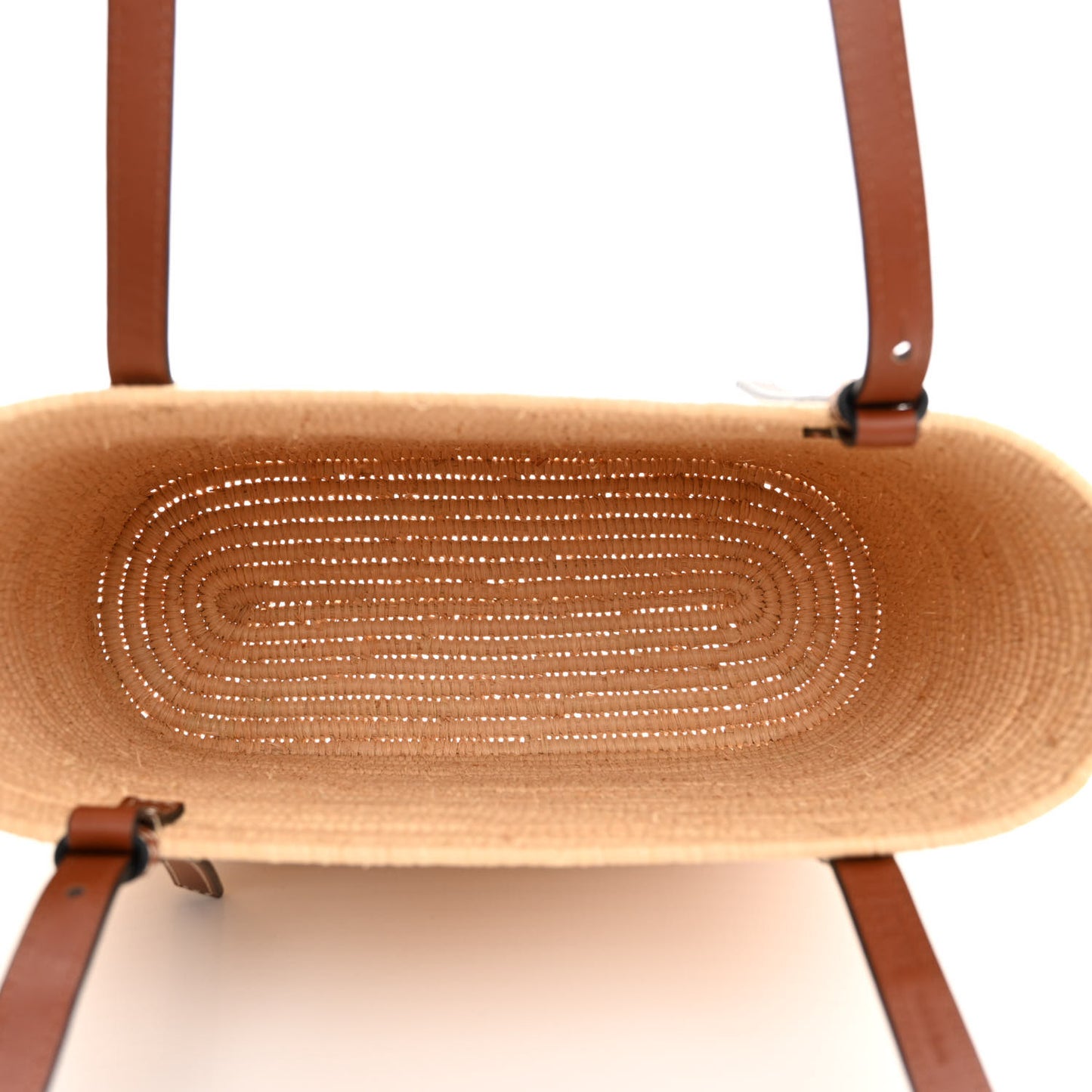 Raffia Small Square Basket Tote Bag Natural Tan