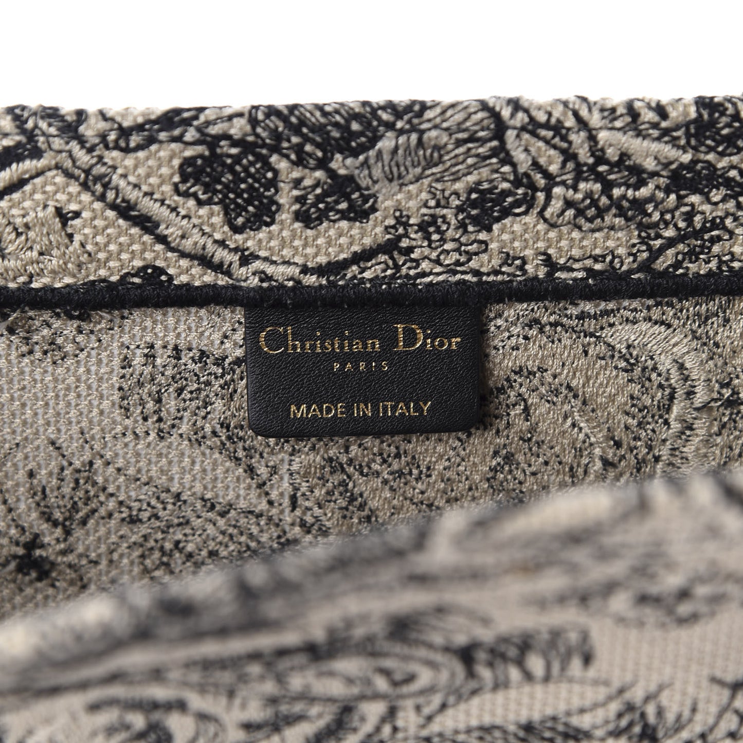 Canvas Embroidered Large Dioriviera Toile De Jouy Book Tote Black