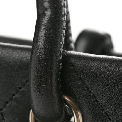 Chanel Calfskin Quilted Medium Cambon Tote Black White 13 of 13