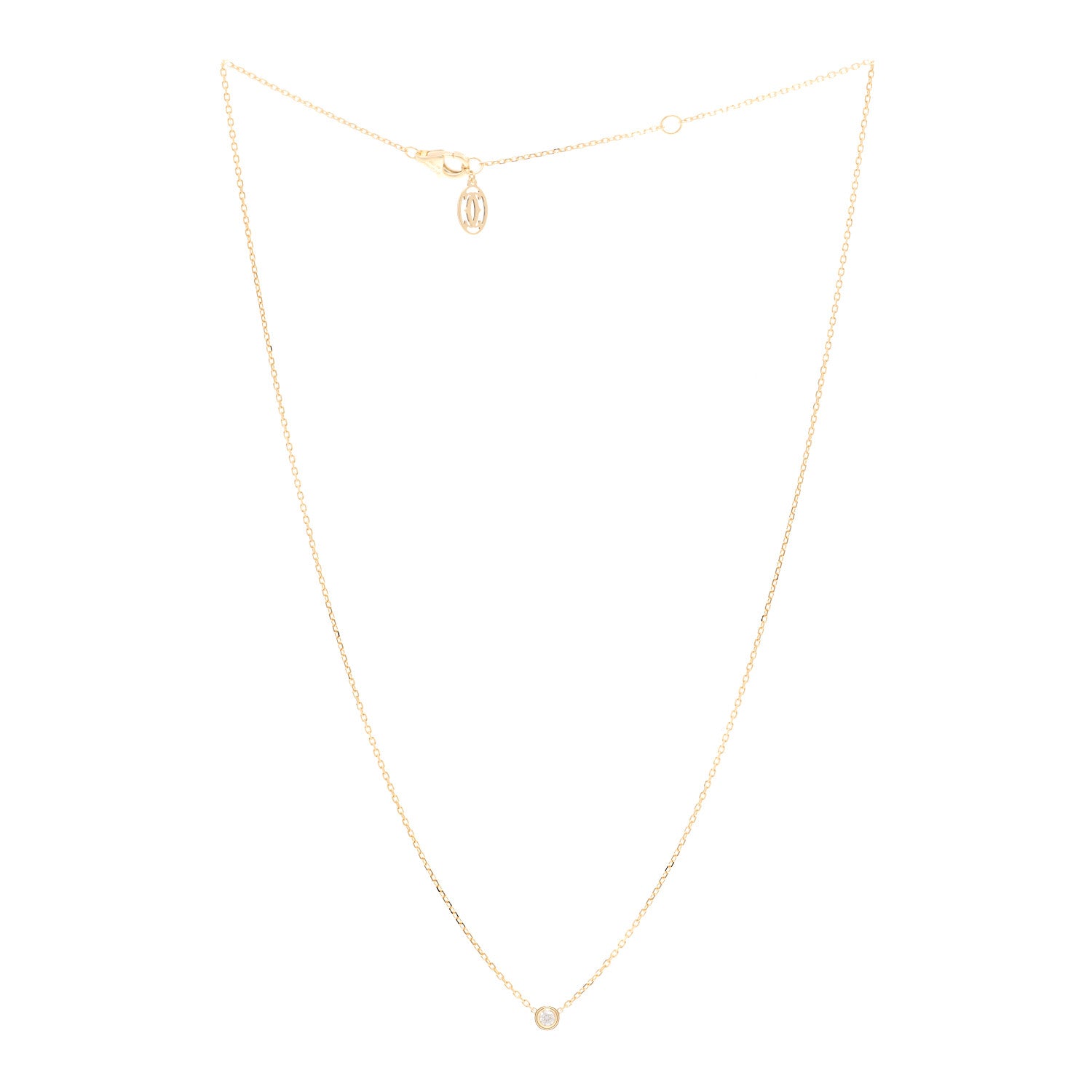 Cartier 18K Yellow Gold Diamond XS D'Amour Pendant Necklace 3 of 4