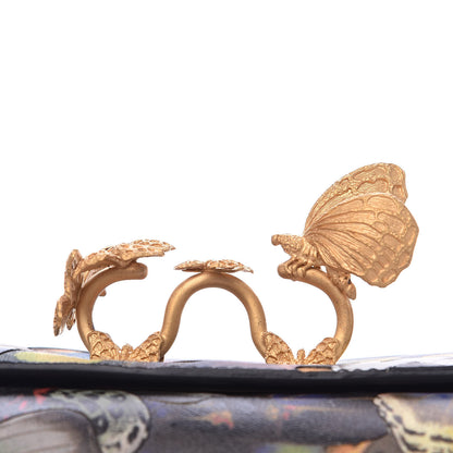 Valentino Garavani Canvas Vitello Camubutterfly Va Va Voom Shoulder Bag Multicolor 15 of 16