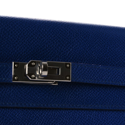 Hermes Epsom Kelly Longue Wallet Bleu Electrique 10 of 12