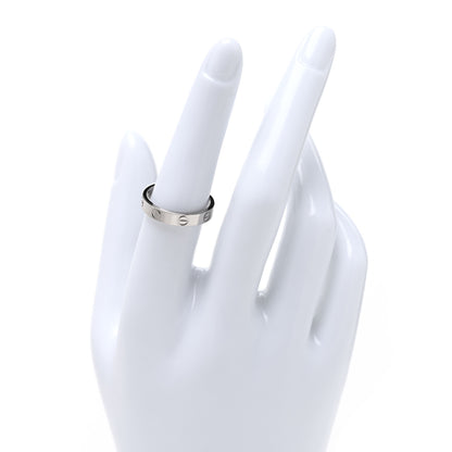 Cartier 18K White Gold 3.5mm LOVE Wedding Band Ring 54 7 2 of 6