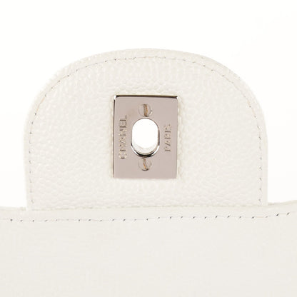 Chanel Caviar Quilted Jumbo Double Flap White 15 of 15
