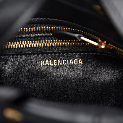 Balenciaga Calfskin XS Fringe Laundry Cabas Black 7 of 7
