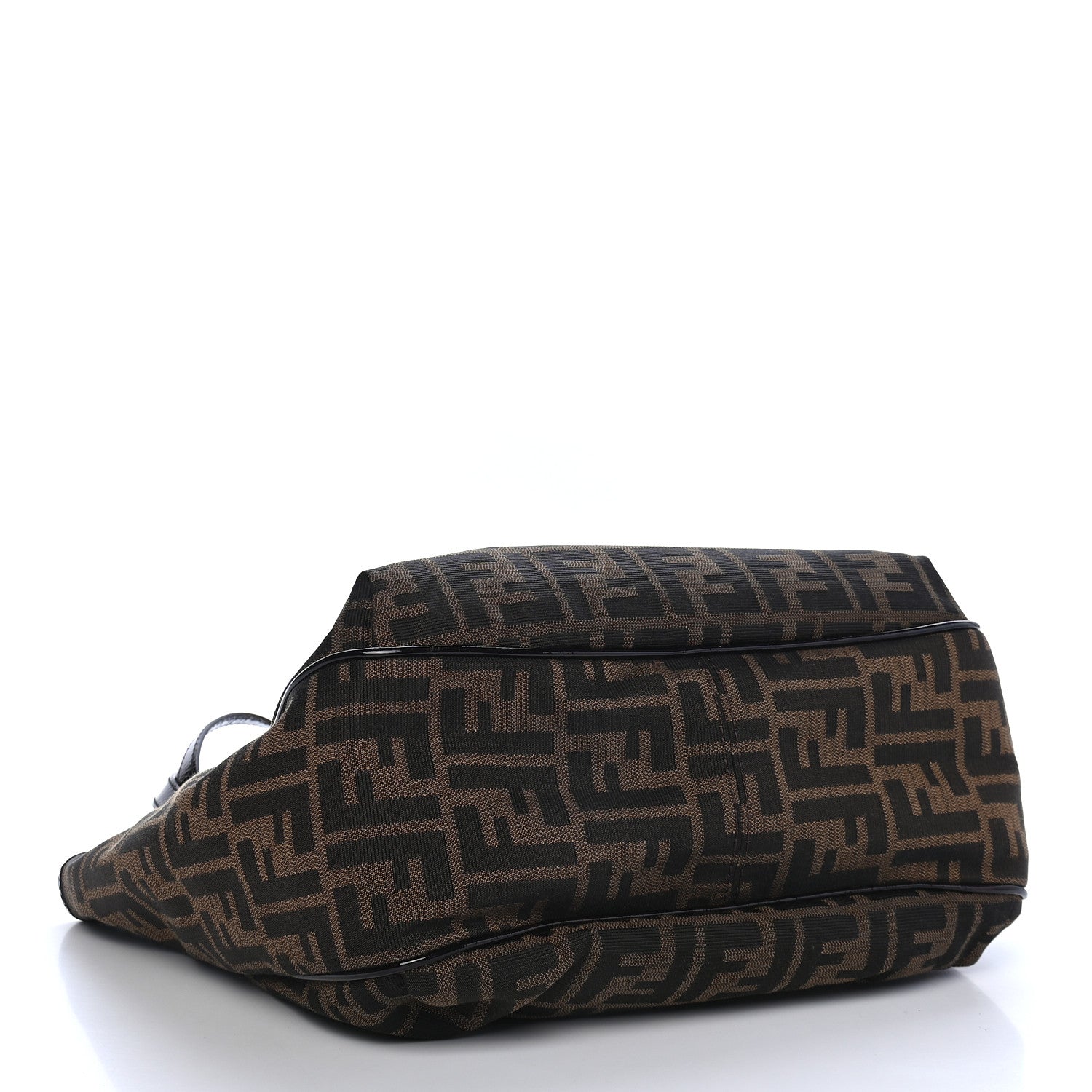 Fendi Zucca Patent Small Chef Shopping Tote Tobacco Moro 4 of 10