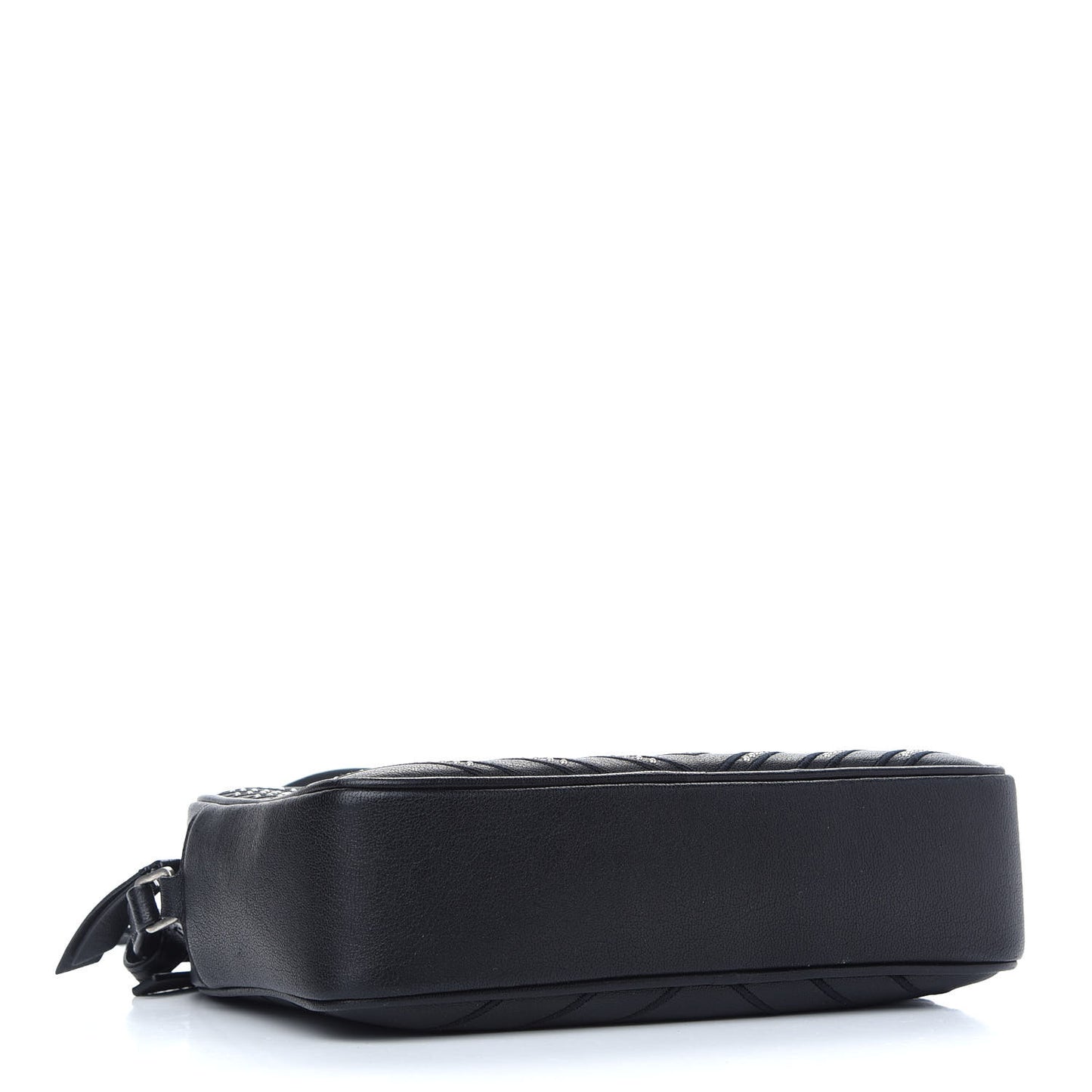Calfskin Studded Matelasse Monogram Lou Camera Bag Black