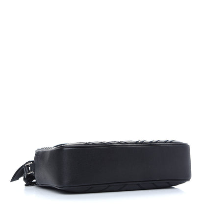 Saint Laurent Calfskin Studded Matelasse Monogram Lou Camera Bag Black 3 of 8