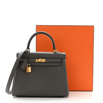 Hermes Togo Kelly Retourne 25 Etain 13 of 13
