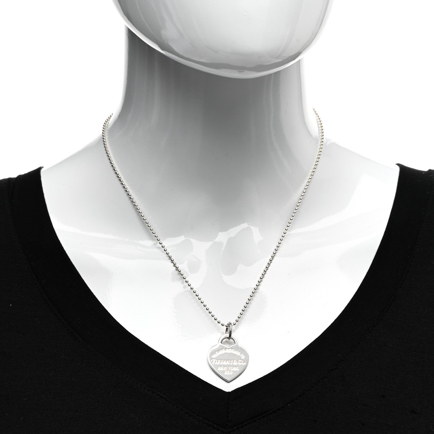 Tiffany Sterling Silver Medium Return To Tiffany Heart Pendant Necklace 2 of 4