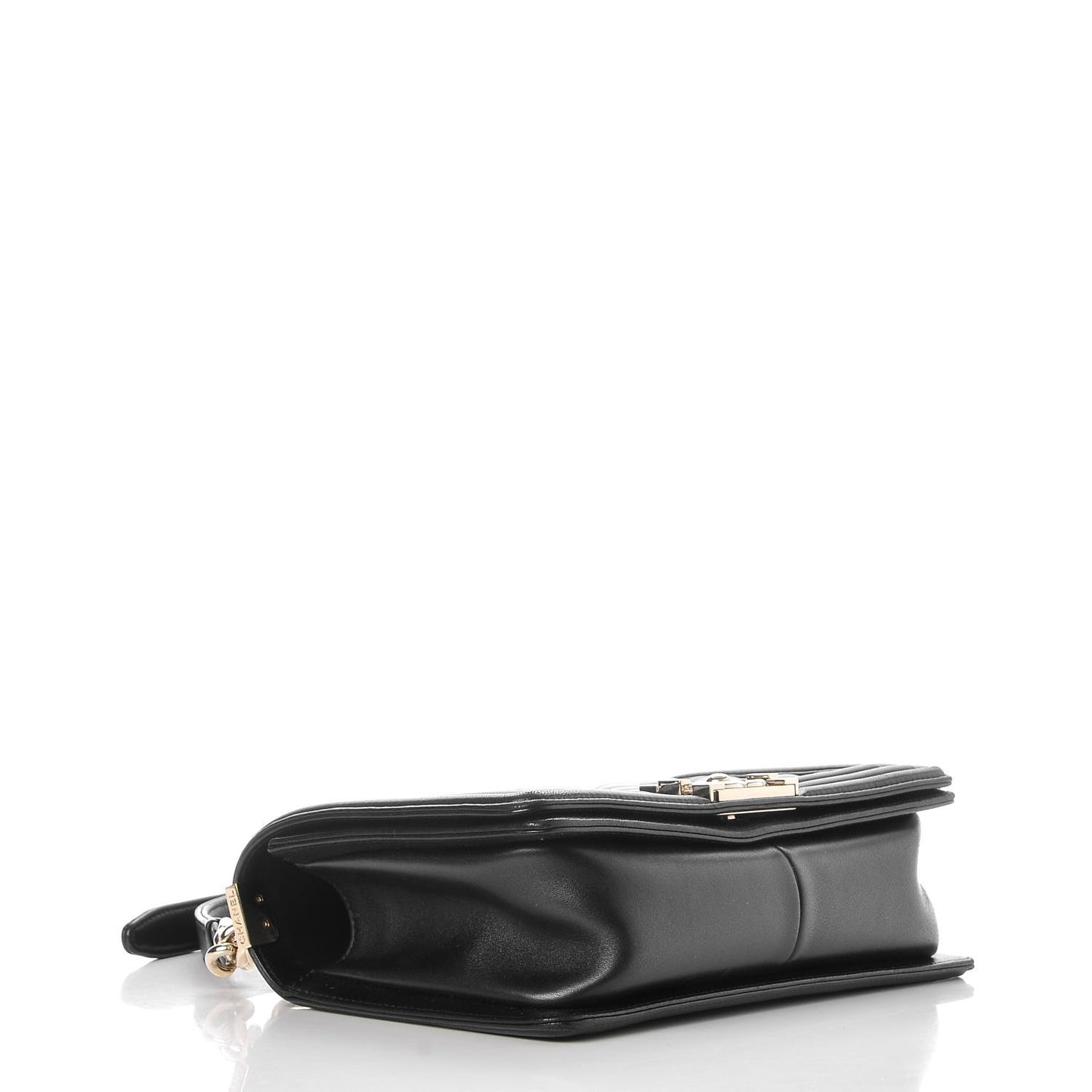 Lambskin Quilted Medium Boy Flap Black