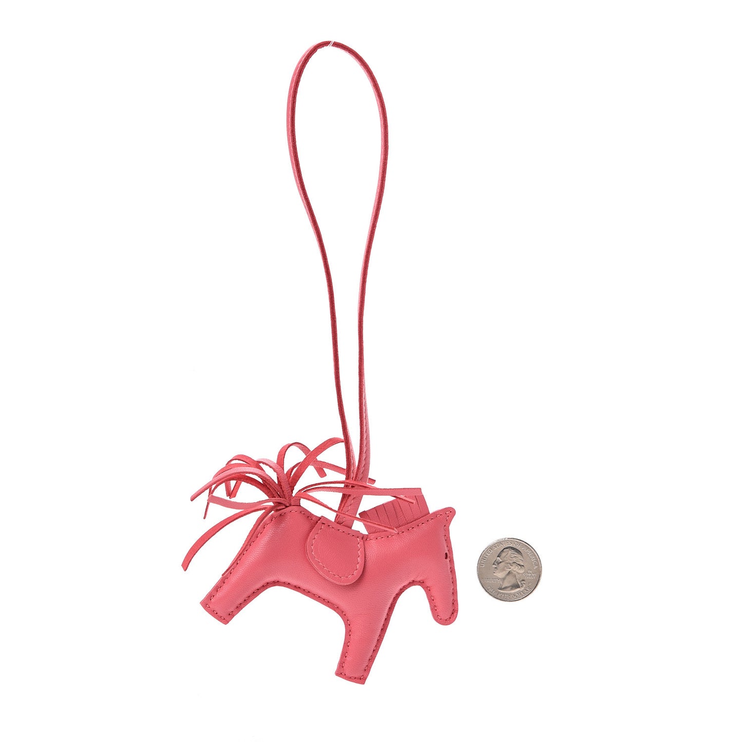 Milo Lambskin Grigri Rodeo Horse Bag Charm PM Rose Azalee
