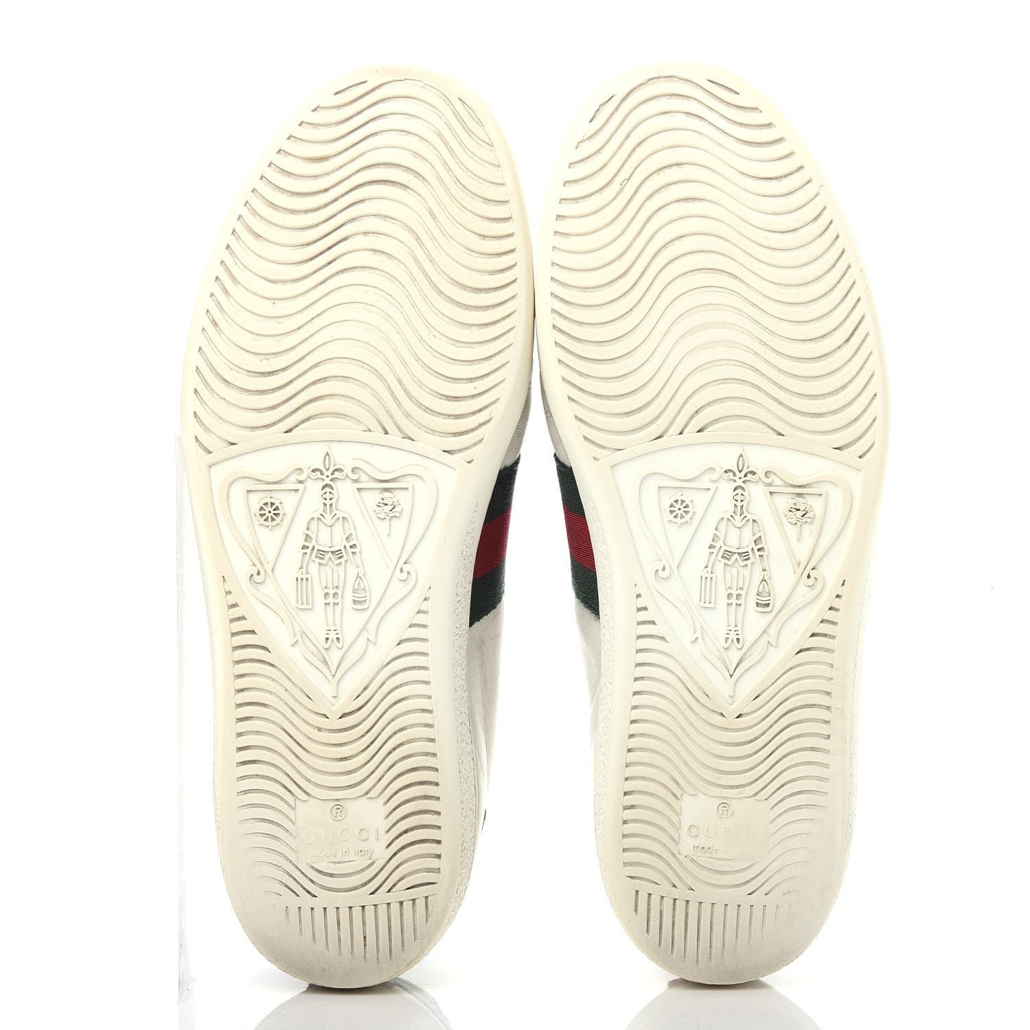 Gucci Calfskin Ayers Web Heart Embroidered Womens Ace Sneakers 35.5 White 6 of 10