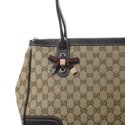 Gucci Monogram Medium Princy Tote Dark Brown 8 of 13