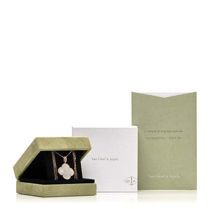 Van Cleef & Arpels 18K Yellow Gold Mother of Pearl Magic Alhambra Long Necklace 5 of 5