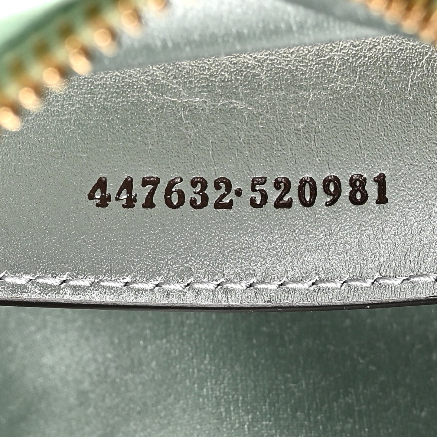Iridescent Nappa Chevron Matelasse Small GG Marmont Chain Shoulder Bag Iridescent Salvy Green