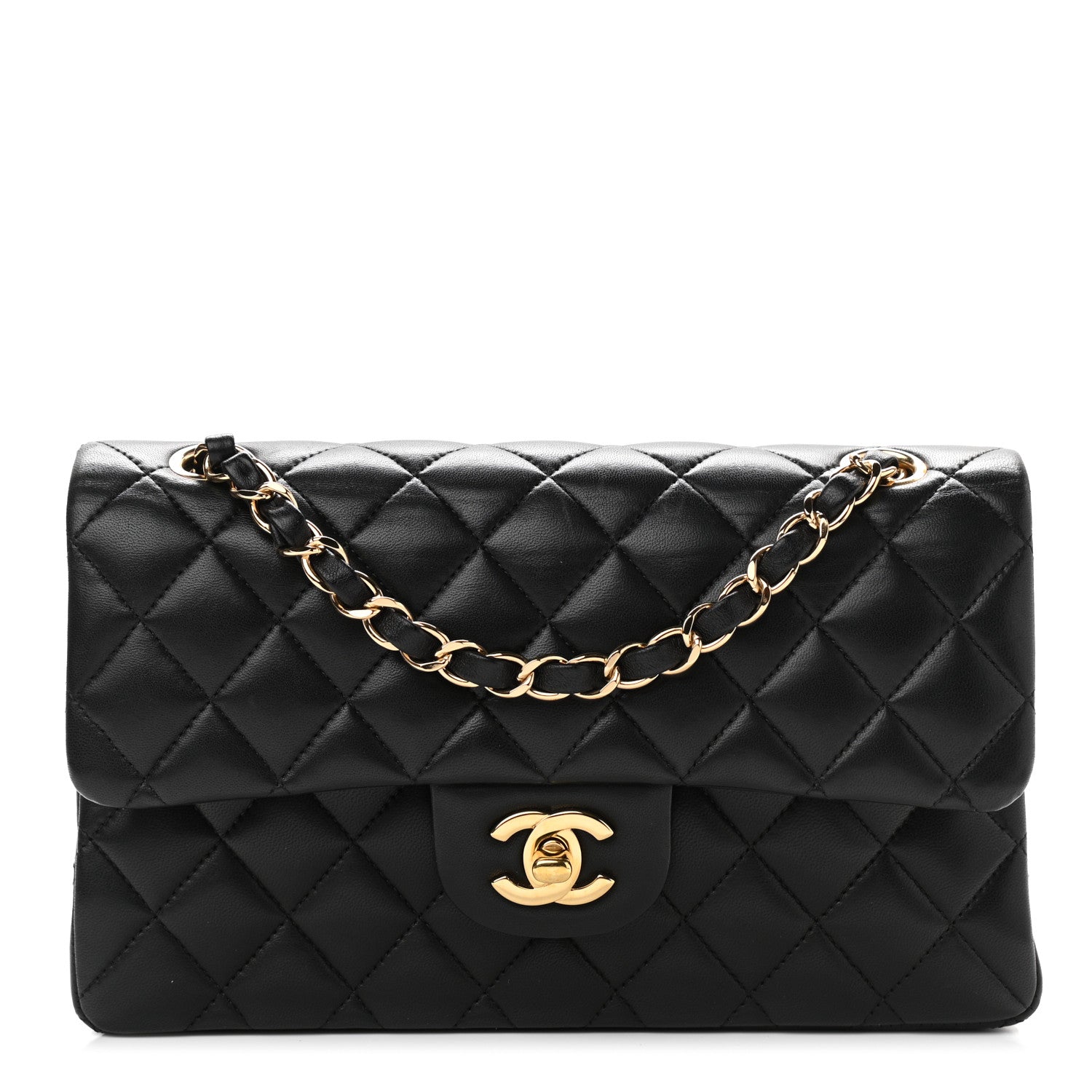 Chanel Lambskin Quilted Small Double Flap Black 1 of 12