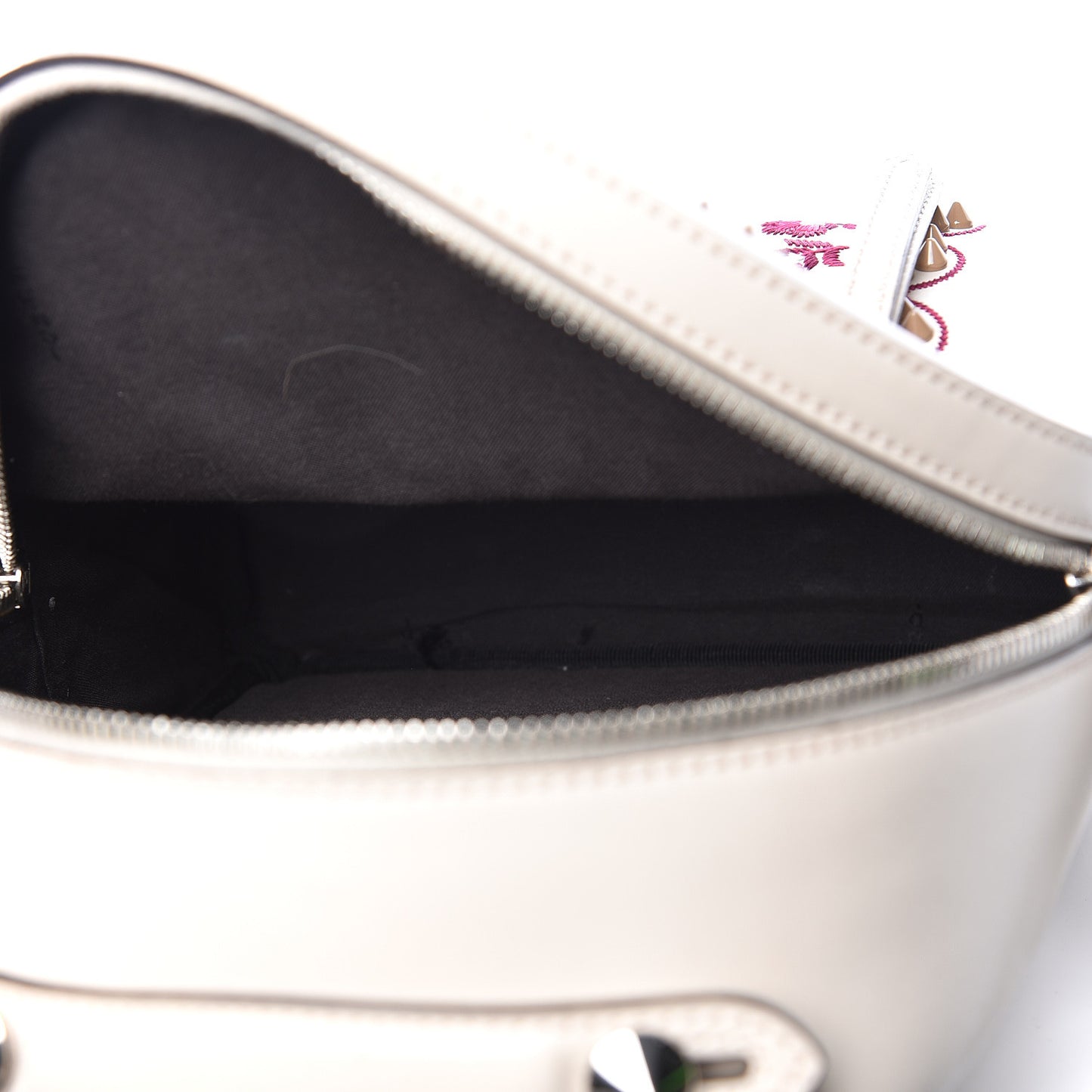 Vitello Liberty Flowers and Bows Studded Mini Backpack Camelia