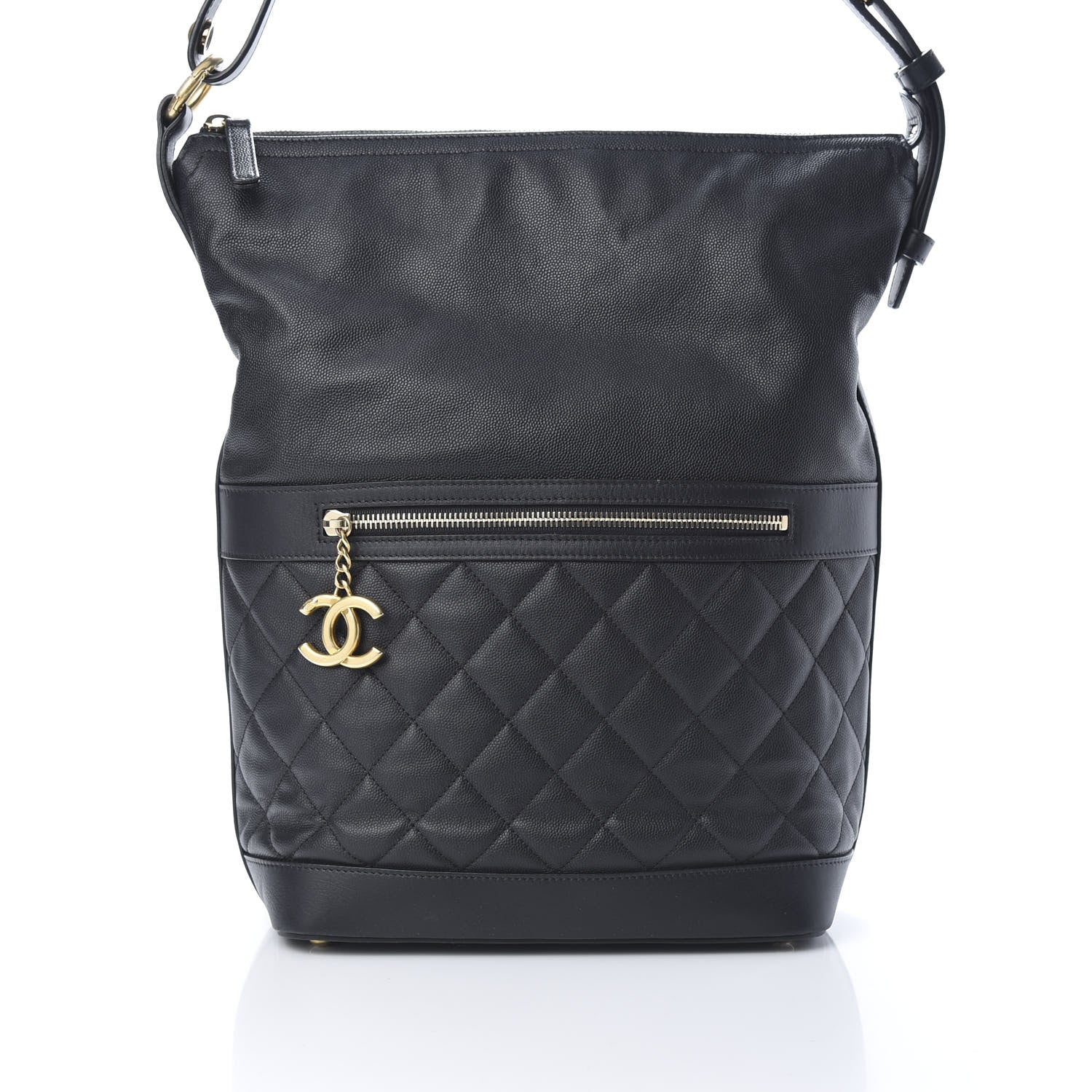 Chanel Grained Calfskin Quilted Casual Style Hobo Black 8 of 10