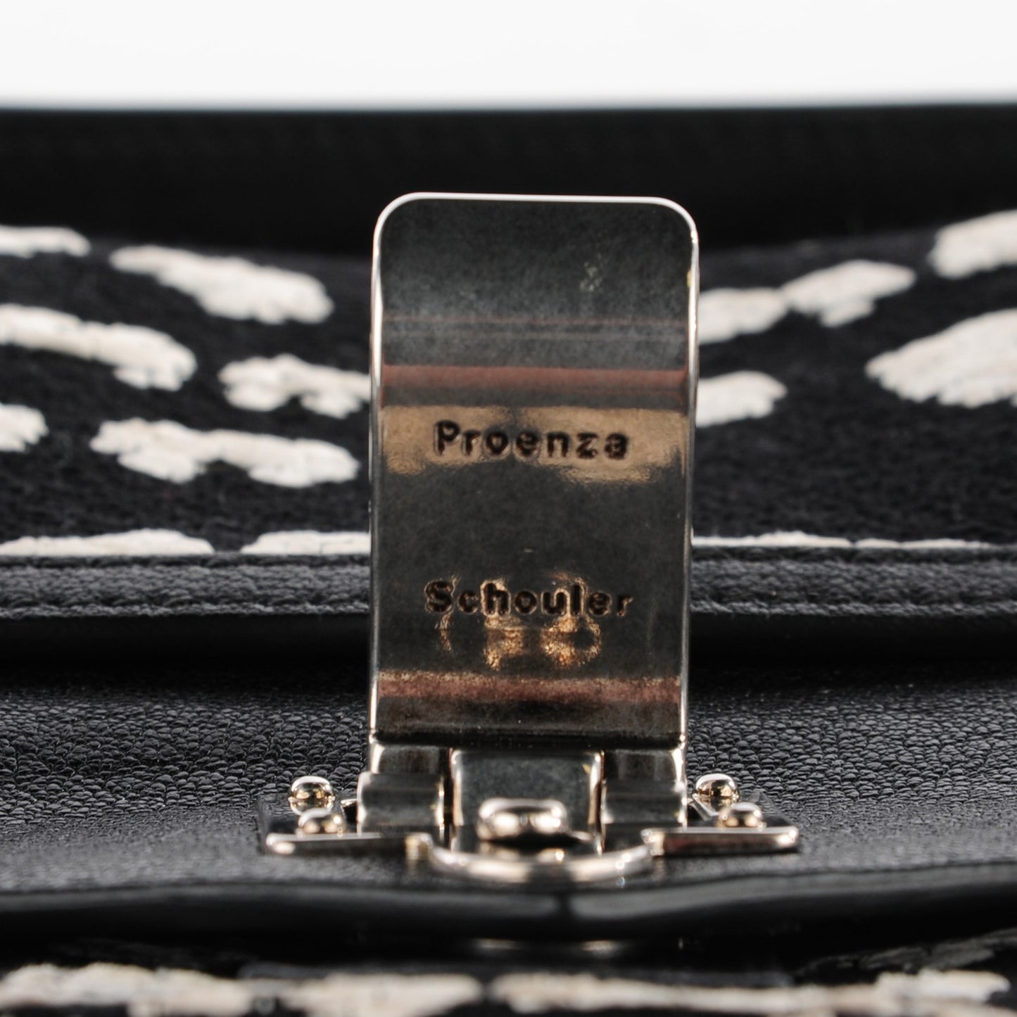 Jacquard Woodblock PS1 Tiny Satchel Black White