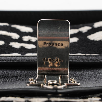Proenza Schouler Jacquard Woodblock PS1 Tiny Satchel Black White 6 of 14