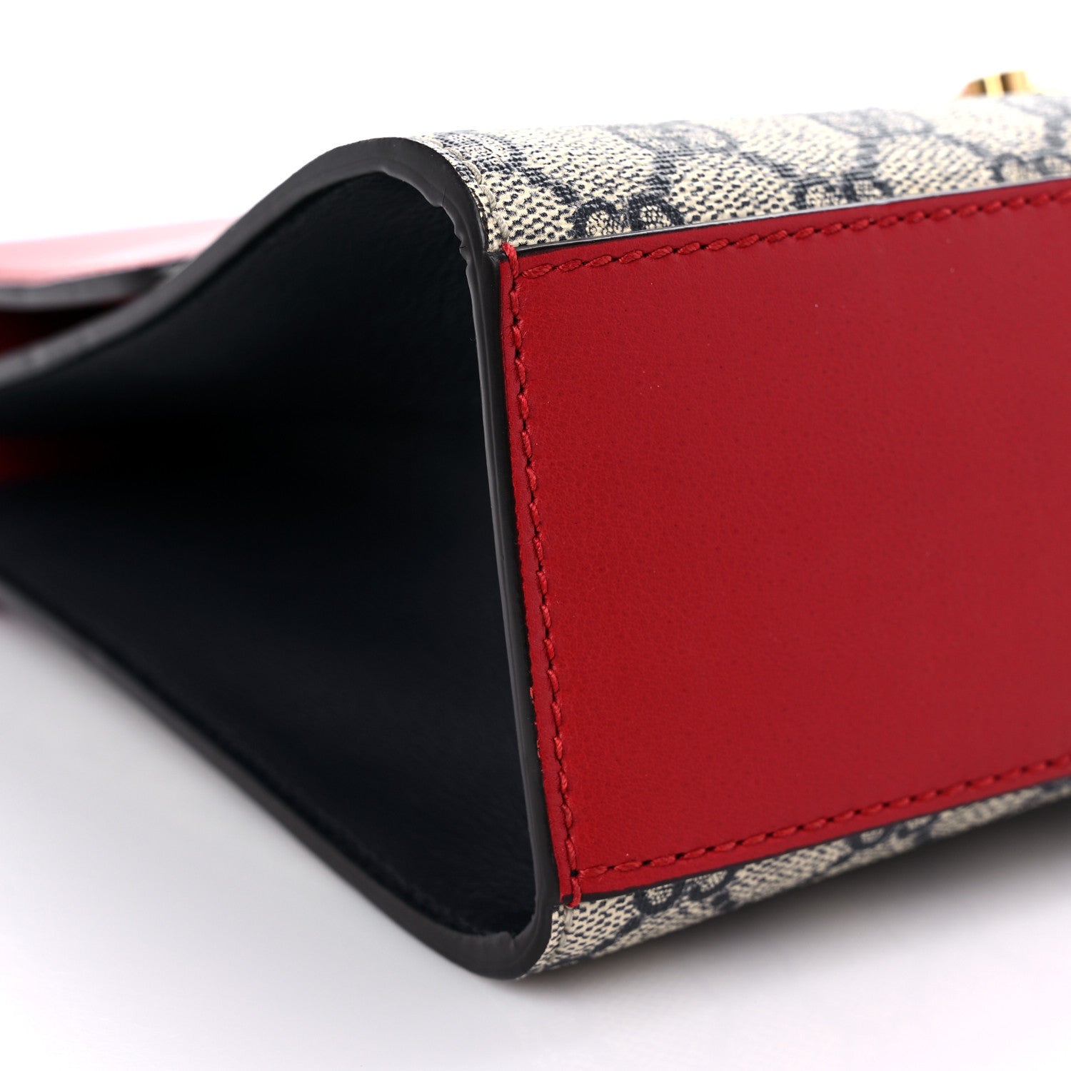 Gucci GG Supreme Monogram Moon Calfskin Medium Padlock Shoulder Bag Beige Blue Hibiscus Red Mystic White 8 of 20