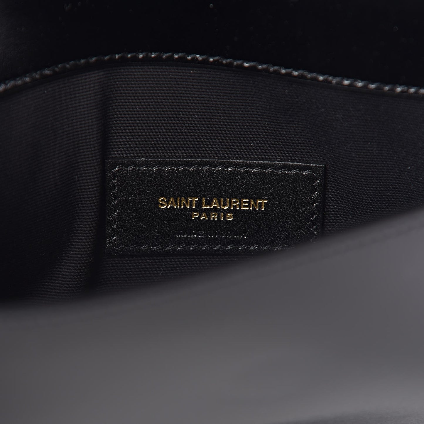 Smooth Shiny Calfskin Monogram Uptown Pouch Black
