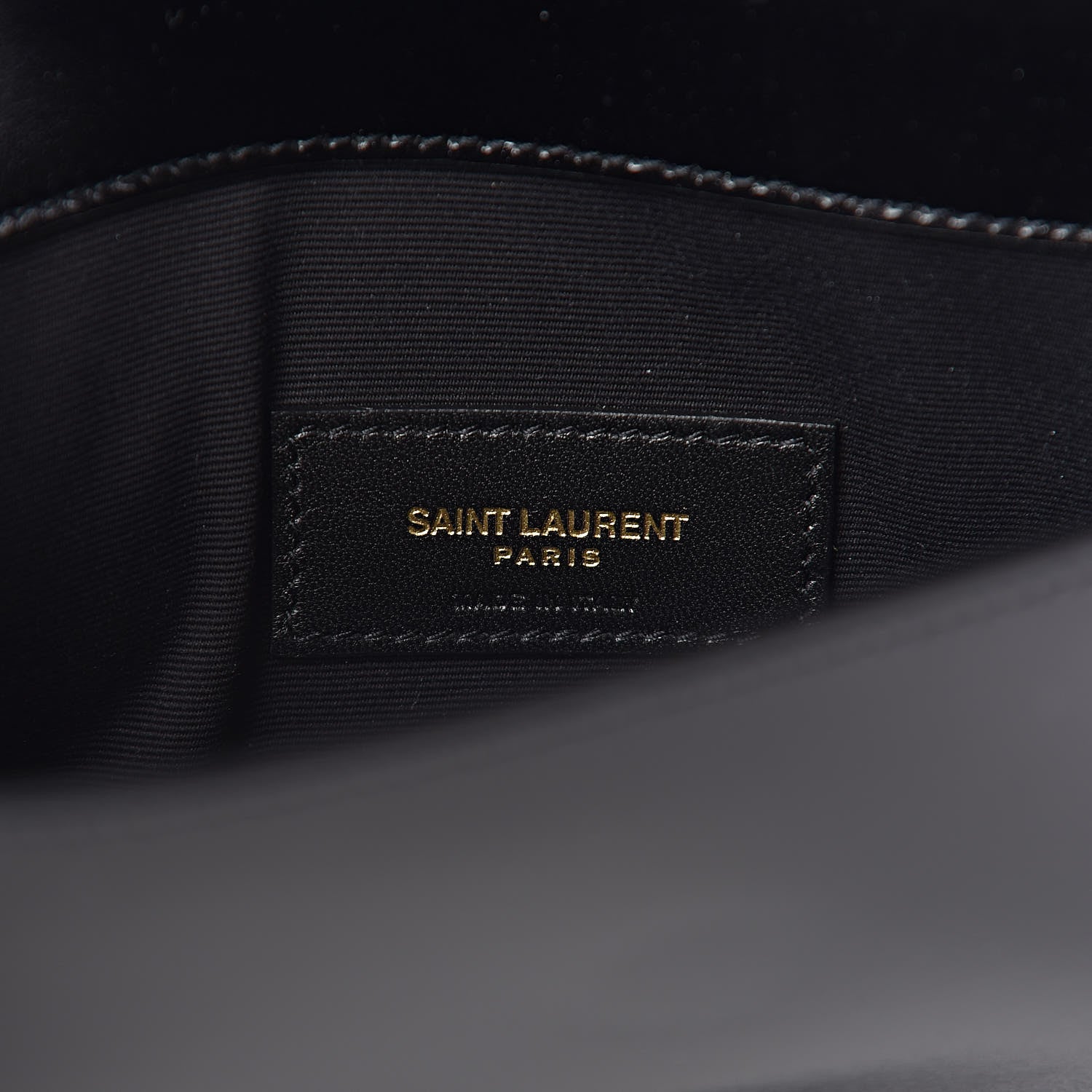 Saint Laurent Smooth Shiny Calfskin Monogram Uptown Pouch Black 5 of 6