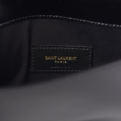 Saint Laurent Smooth Shiny Calfskin Monogram Uptown Pouch Black 5 of 6