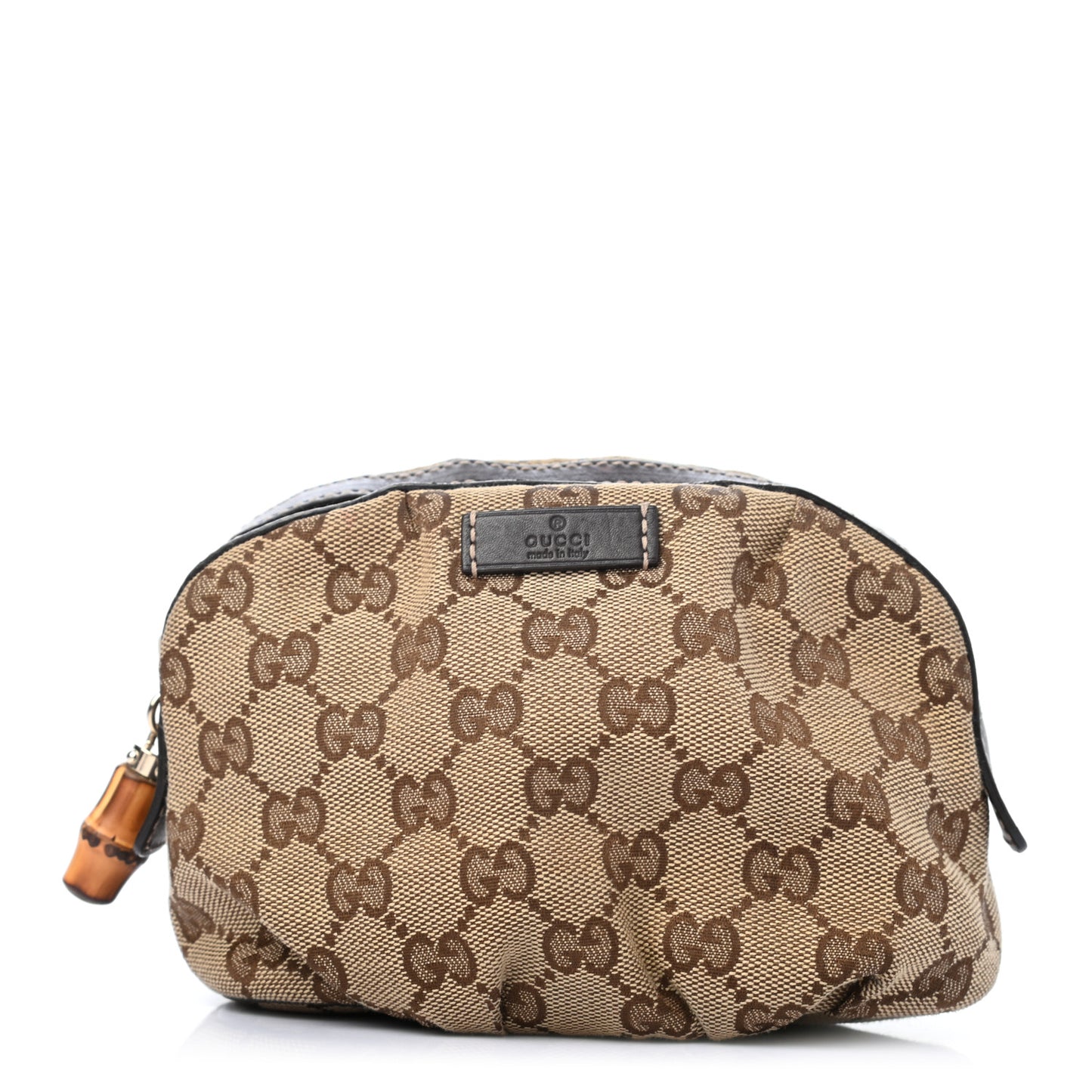 Monogram Medium Bamboo Cosmetic Case Dark Brown