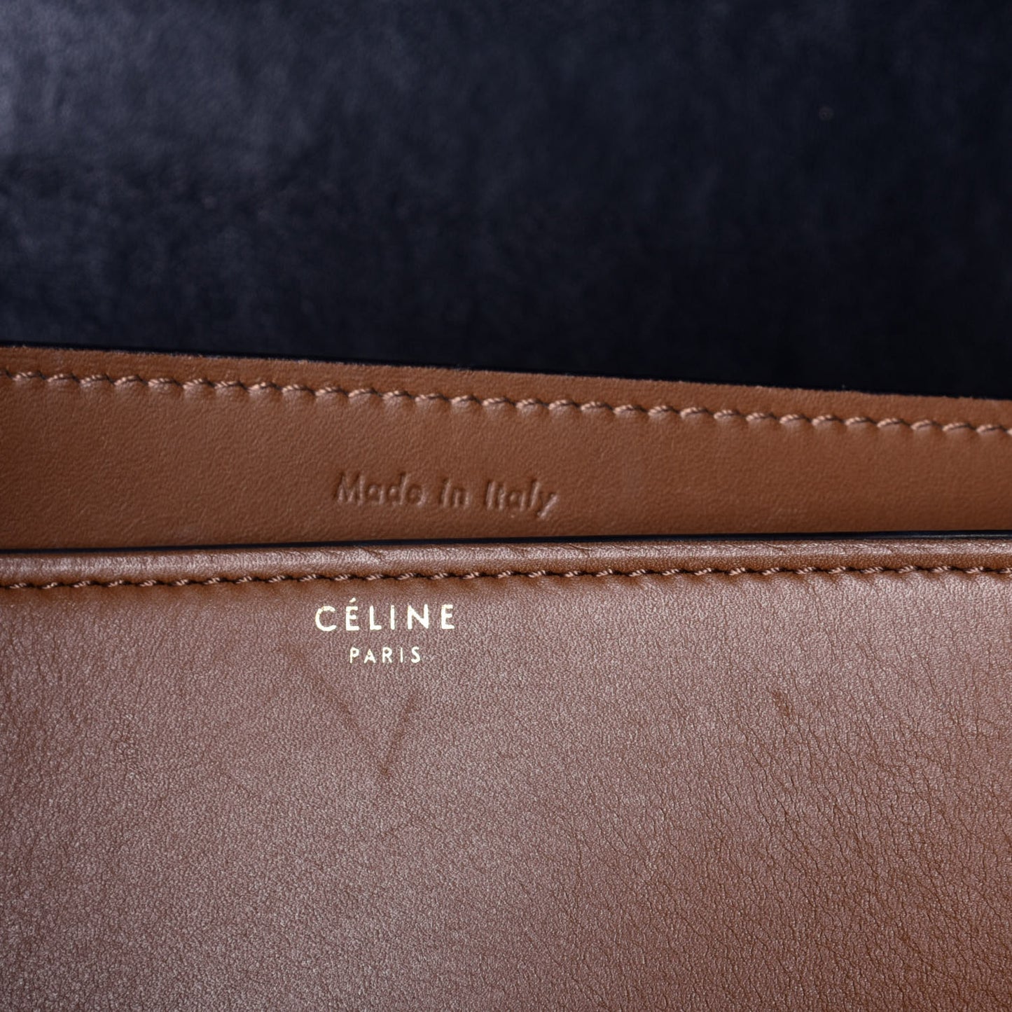 Calfskin Medium Bi-Color Case Flap Camel