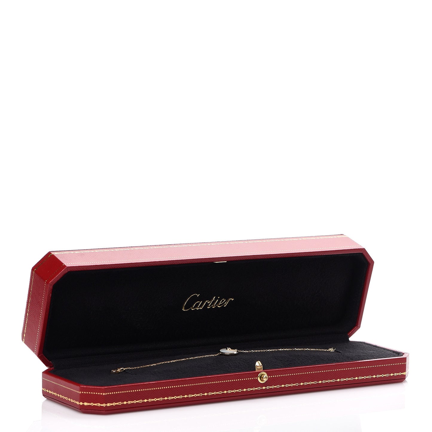 18K Yellow Gold Diamond Mother of Pearl Amulette de Cartier Bracelet