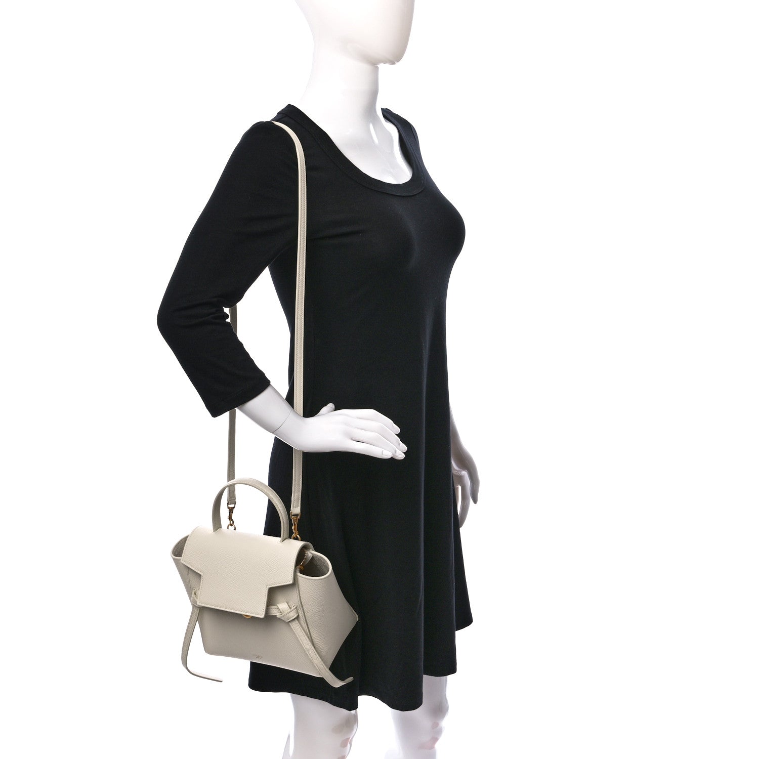Celine Grained Calfskin Nano Belt Bag White 2 of 8