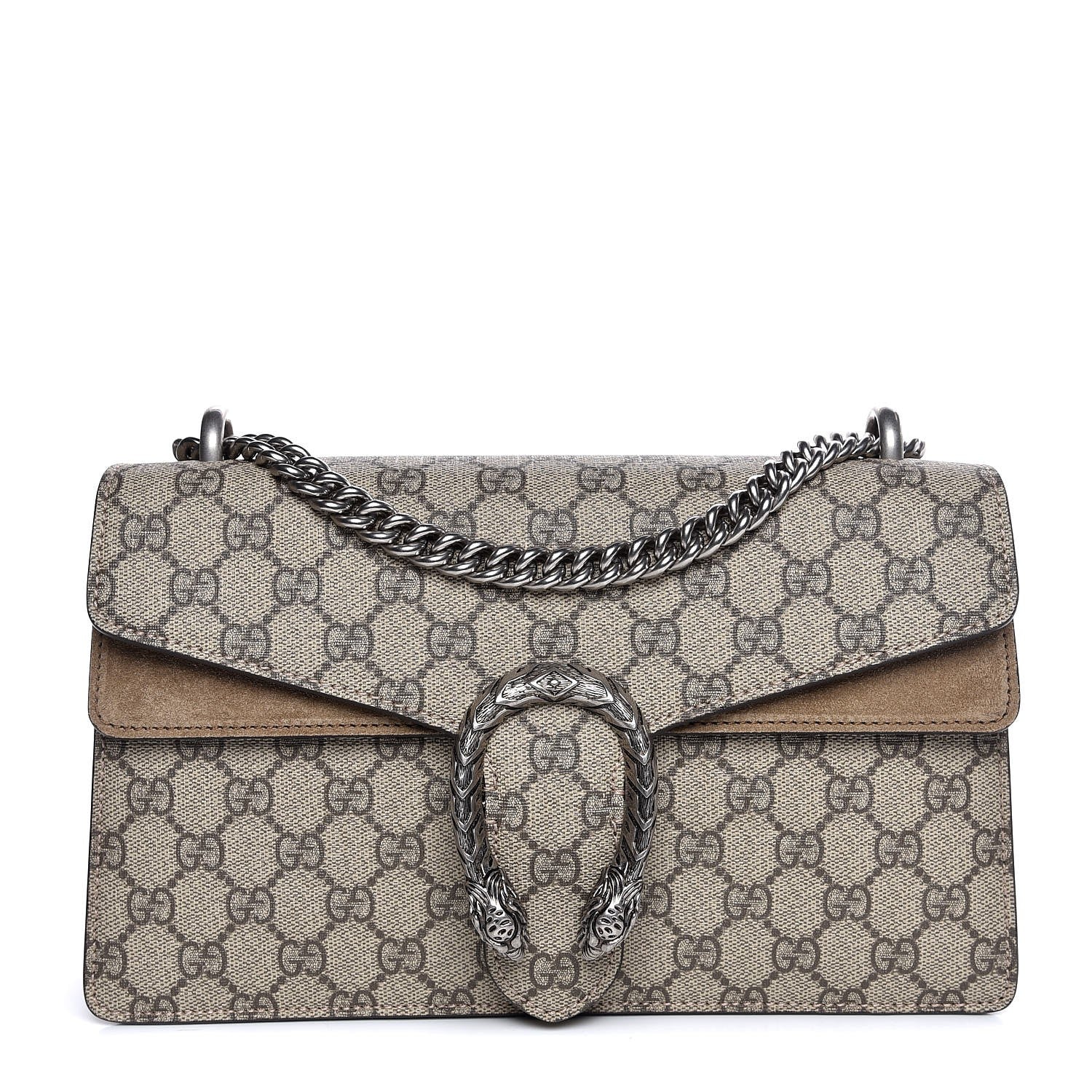 Gucci GG Supreme Monogram Small Dionysus Shoulder Bag Taupe 1 of 7